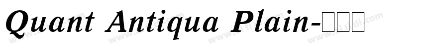 Quant Antiqua Plain字体转换